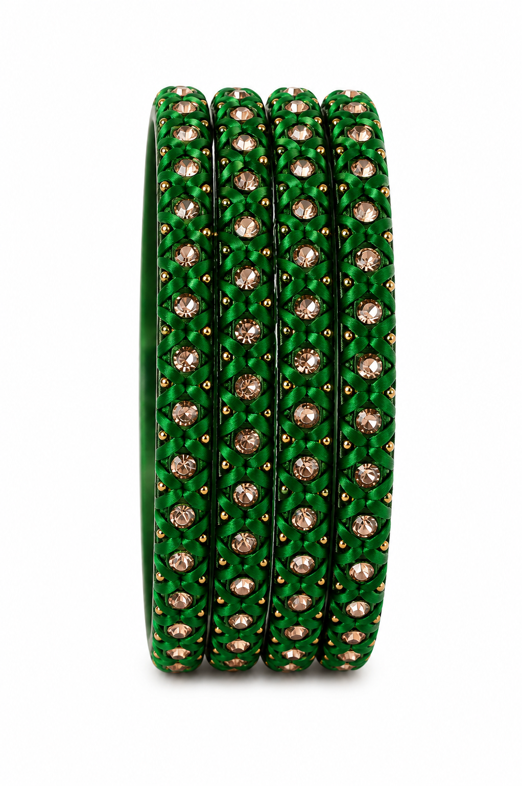 Metal bangles - Green