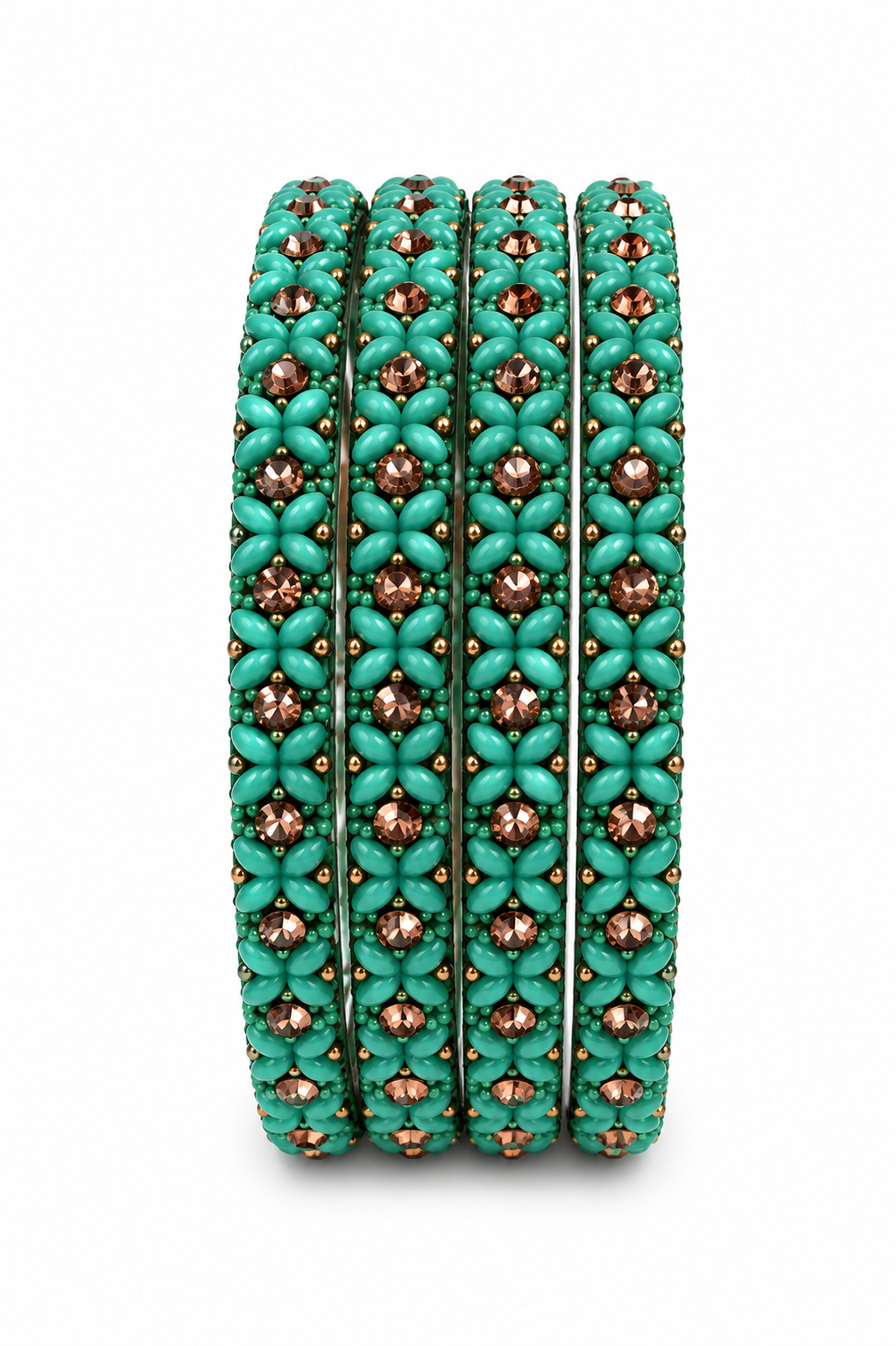 Metal bangles -Turquoise