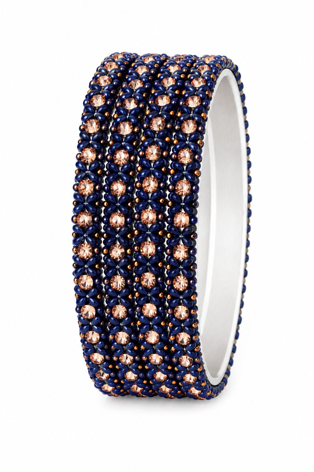 Metal bangles - Navy blue
