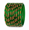 Glass bangles - Green