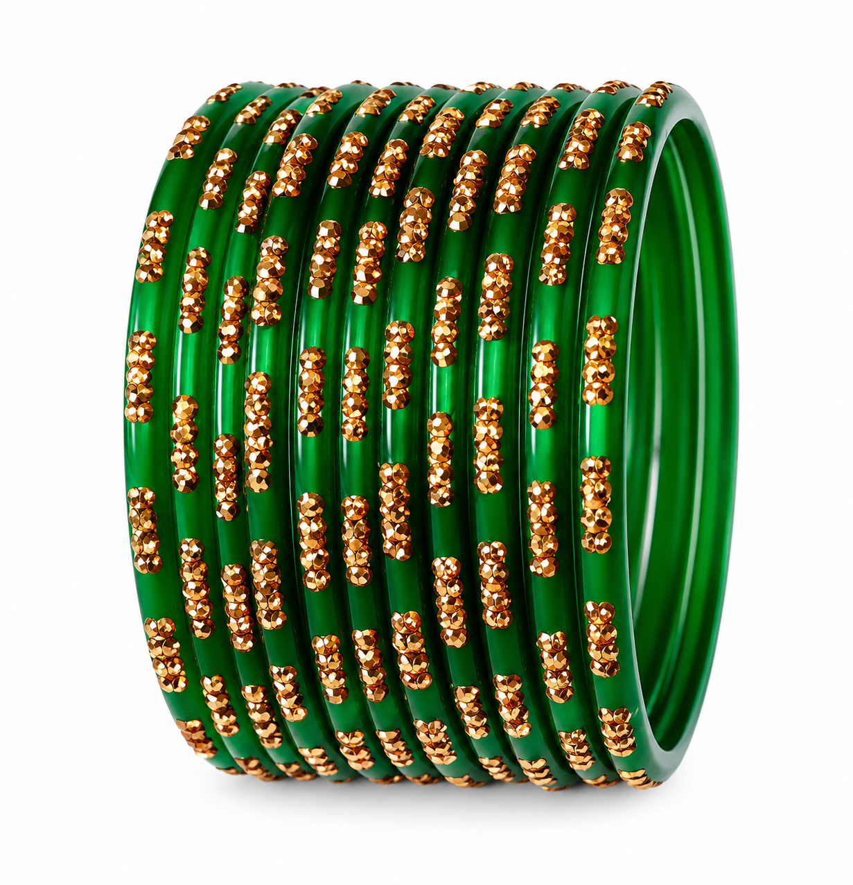 Glass bangles - Green