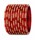 Glass Bangles | deep red