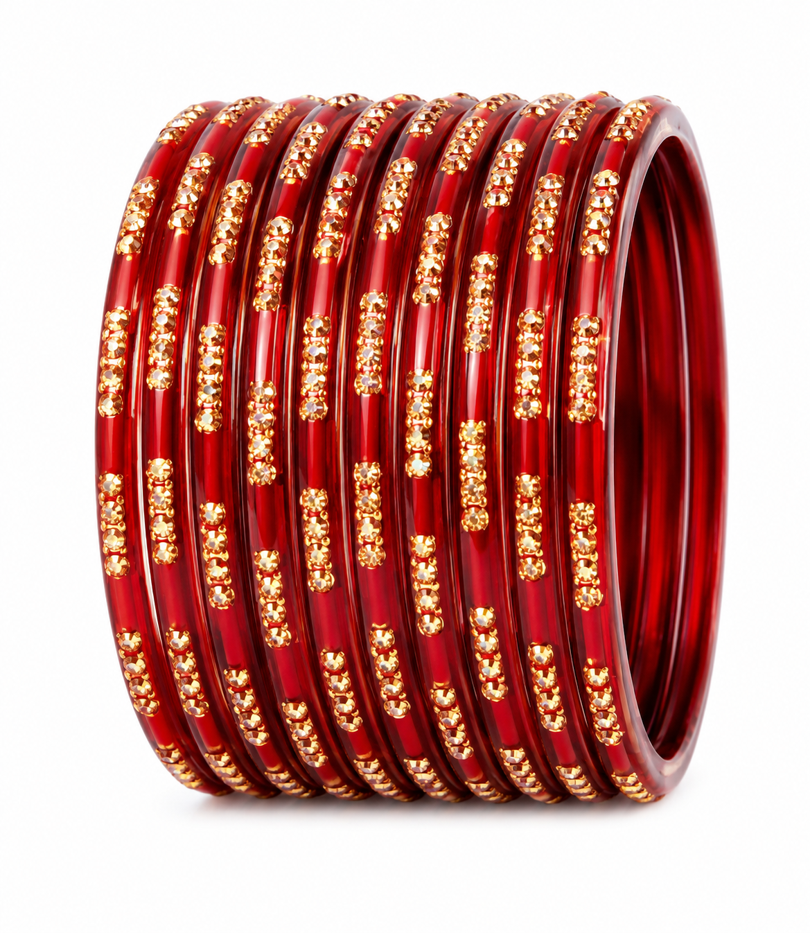 Glass Bangles | deep red
