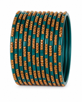 Glass Bangles - teal