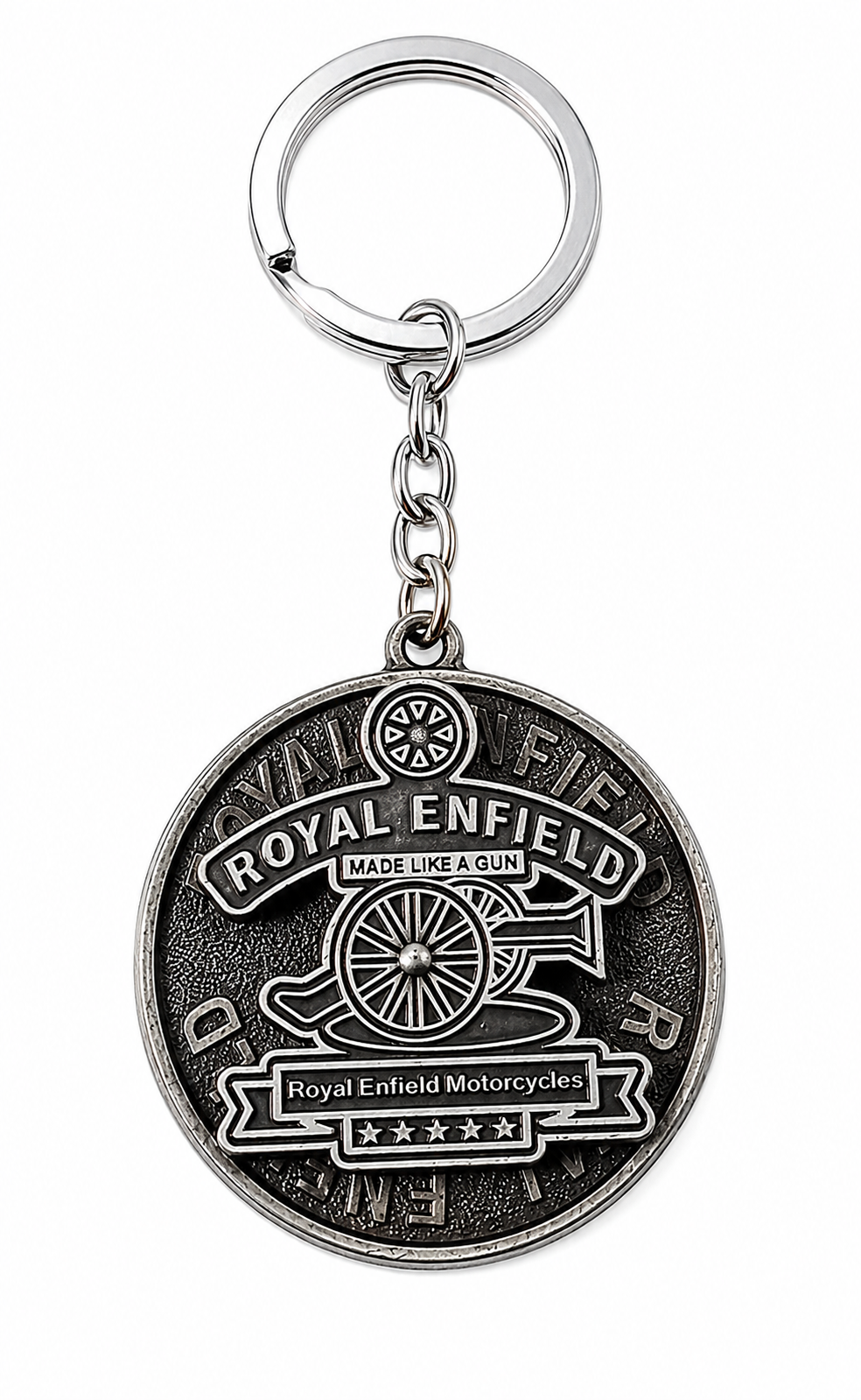 Antique Royal Enfield Medallion Keychain