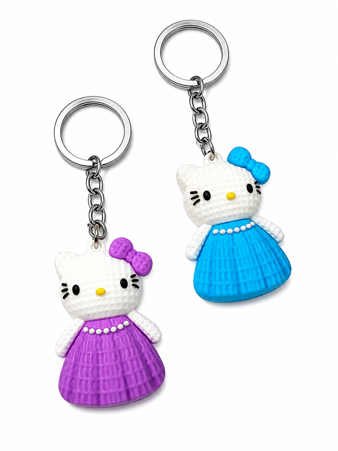 Kitty twin set keychains
