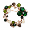 Emerald Gemstone Brooch