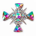 Rainbow Stone Brooch