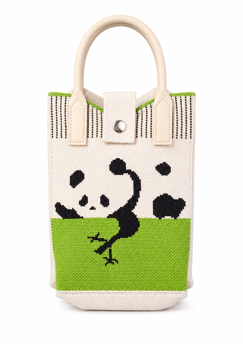 Panda Canvas Mini Tote Mobile pouch