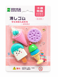Colorful dessert eraser set packaging