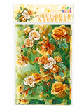 Floral sticker pack with golden accents - 4 sheets