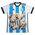 Messi in Argentina jersey with World Cup