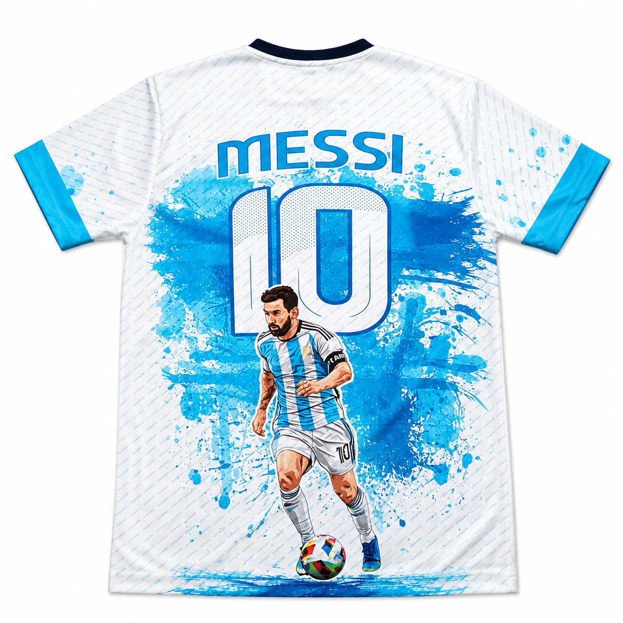 Messi inspired Argentina soccer jersey mockup