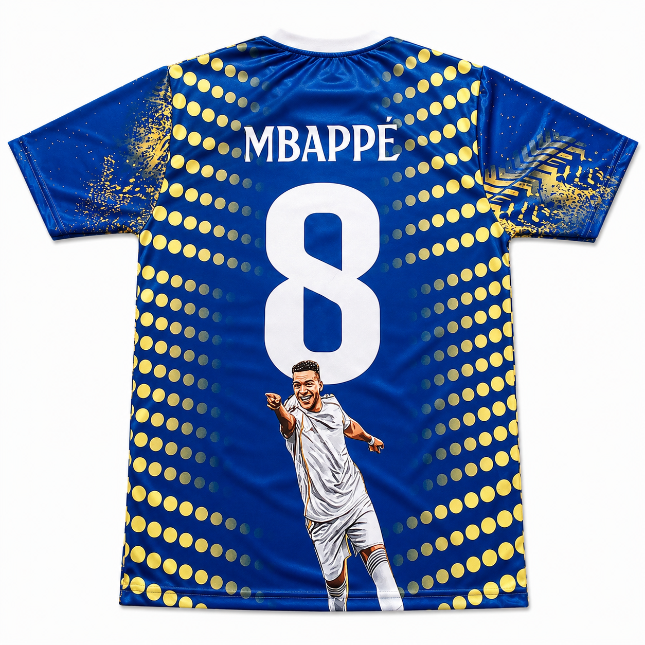 Mbappé jersey with burst design