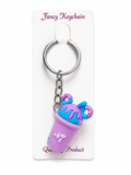 Fancy cute Desert keychain - purple