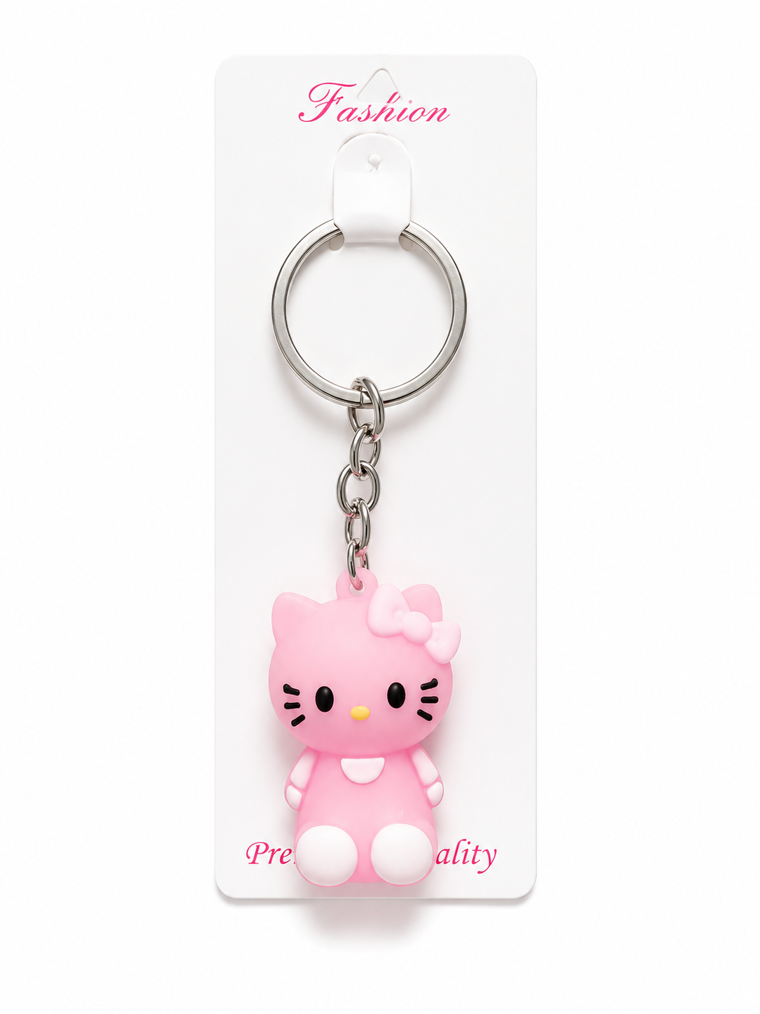 Fancy keychain with cute kitty charm