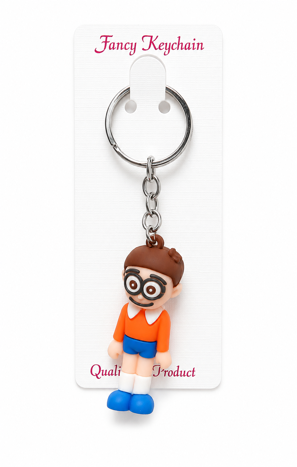 Fancy keychain with cute Nobita