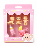 Cute baby eraser set packaging- Pink