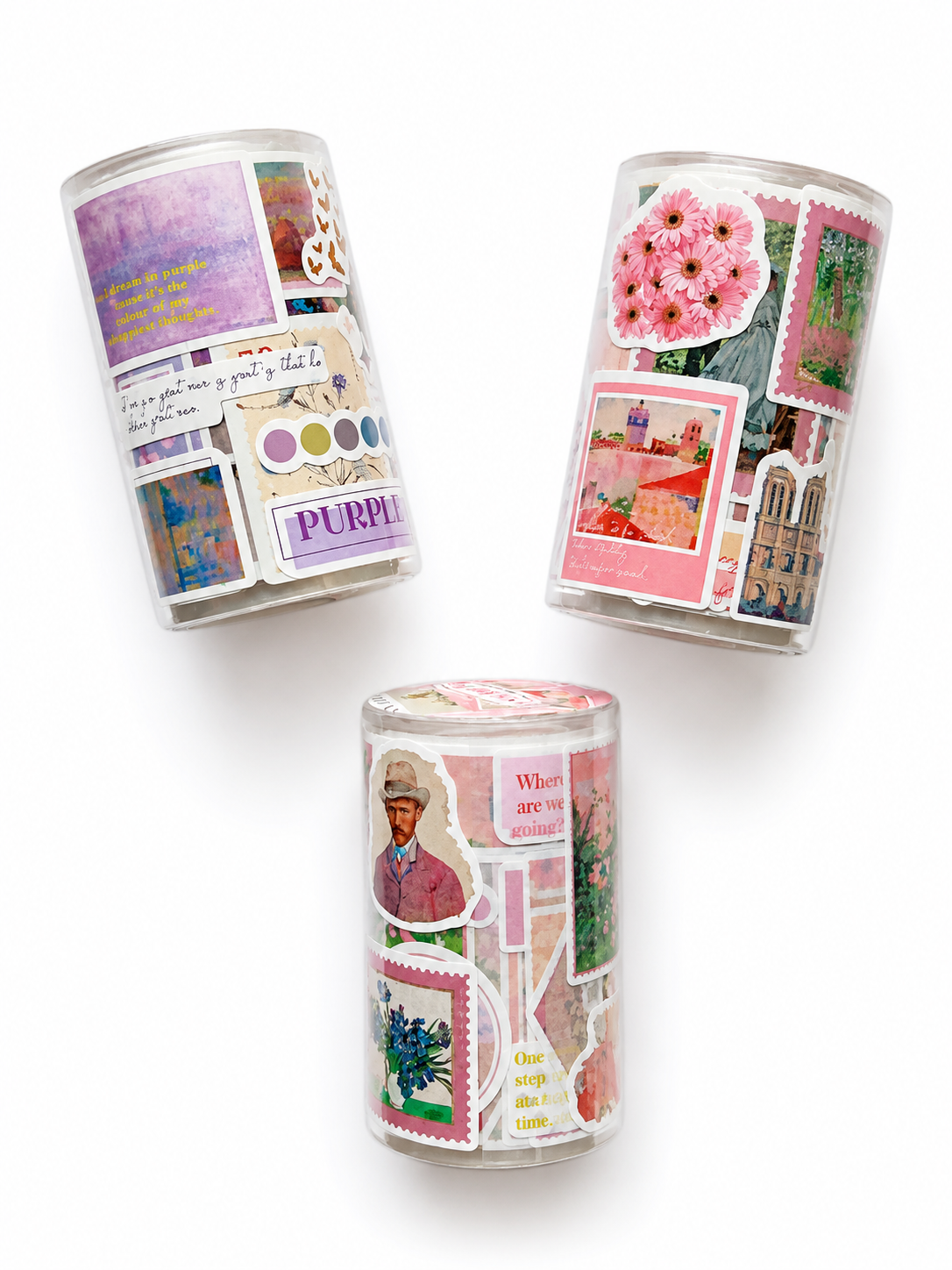Pastel journal stickers roll