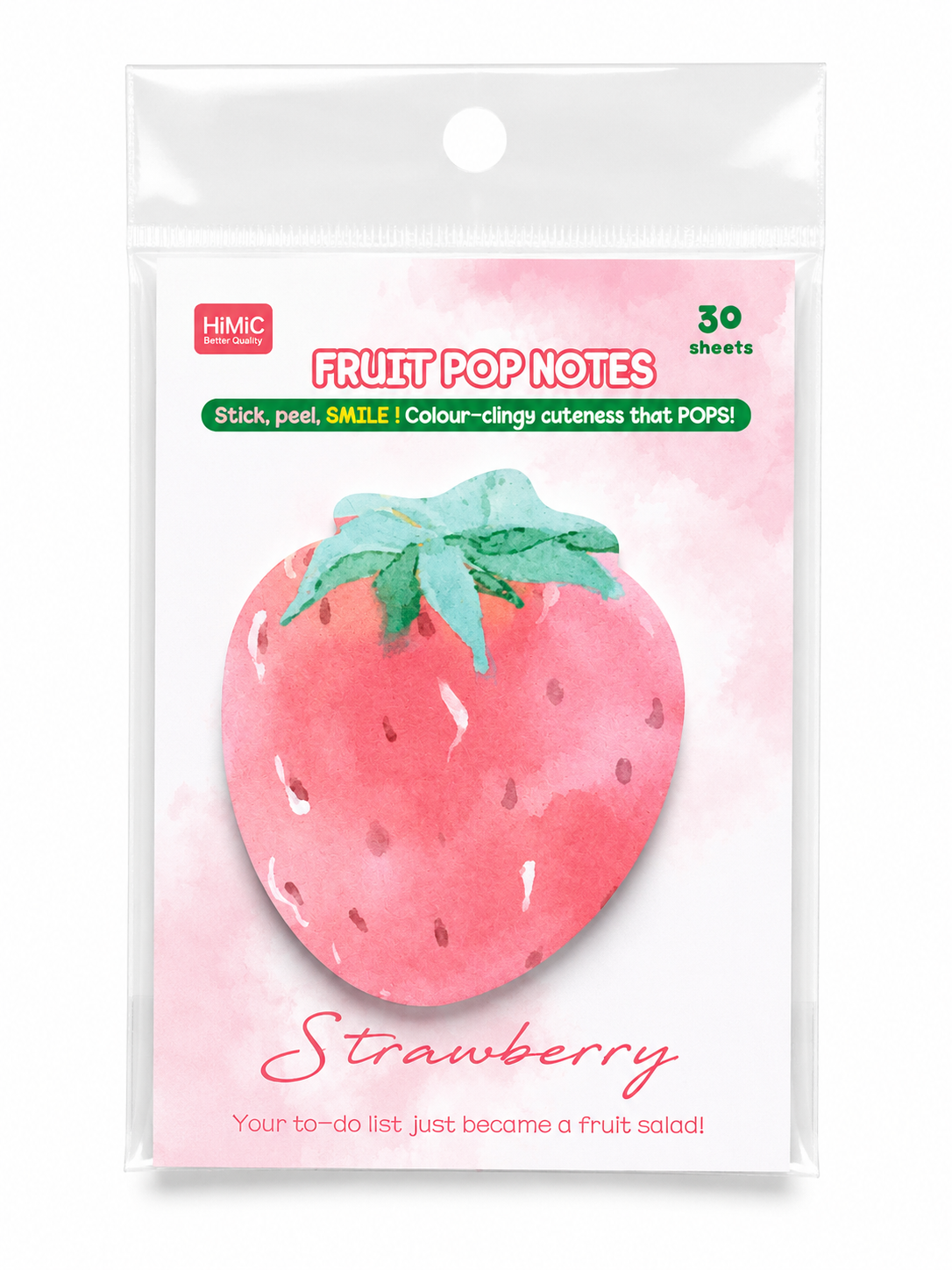 Fruit pop notes: strawberry sticky notes