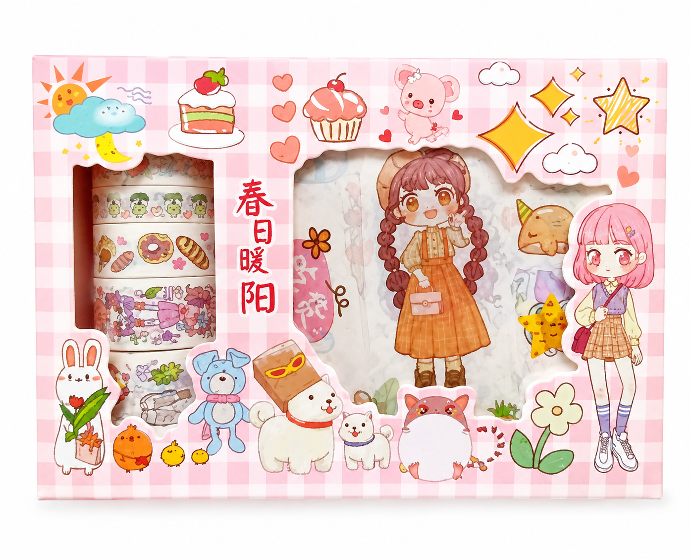 Cute girls washi tape set