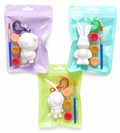 Pastel craft kits with brush and paints