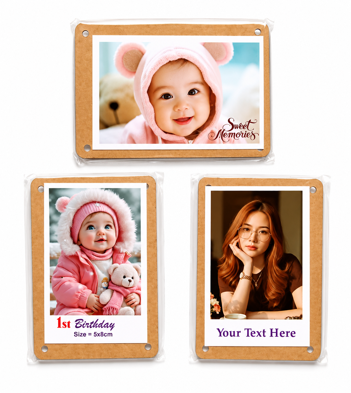 Photo frame fridge magnet - 2 pcs