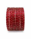 Rain drops bangles | wine red