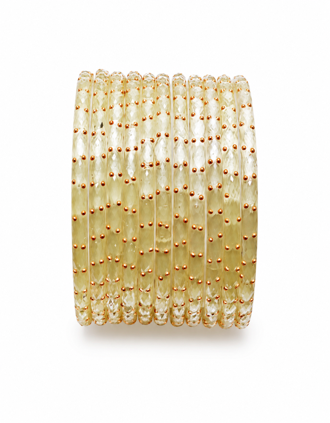 Rain drops bangles | Pearl white