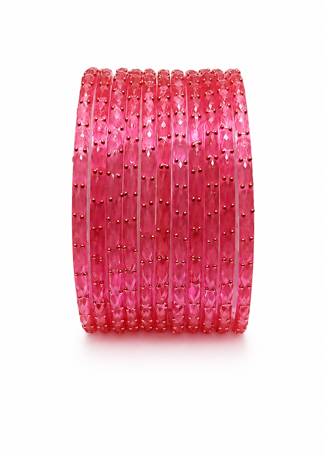 Rain drops bangles | Orangish pink