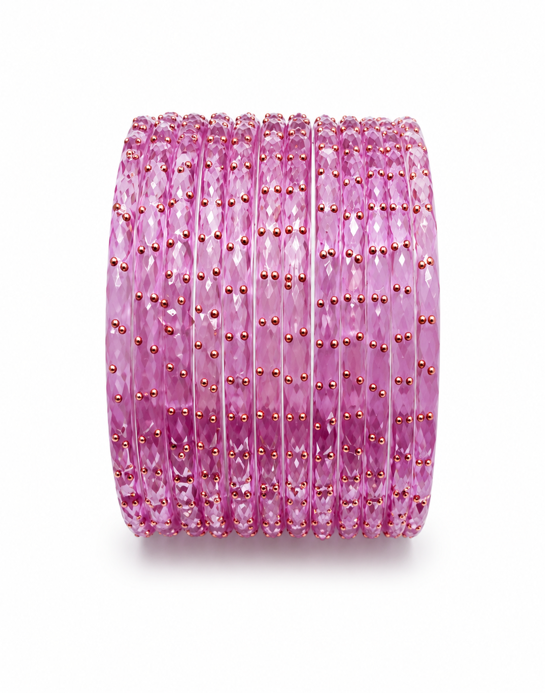 Rain drops bangles | Onion pink