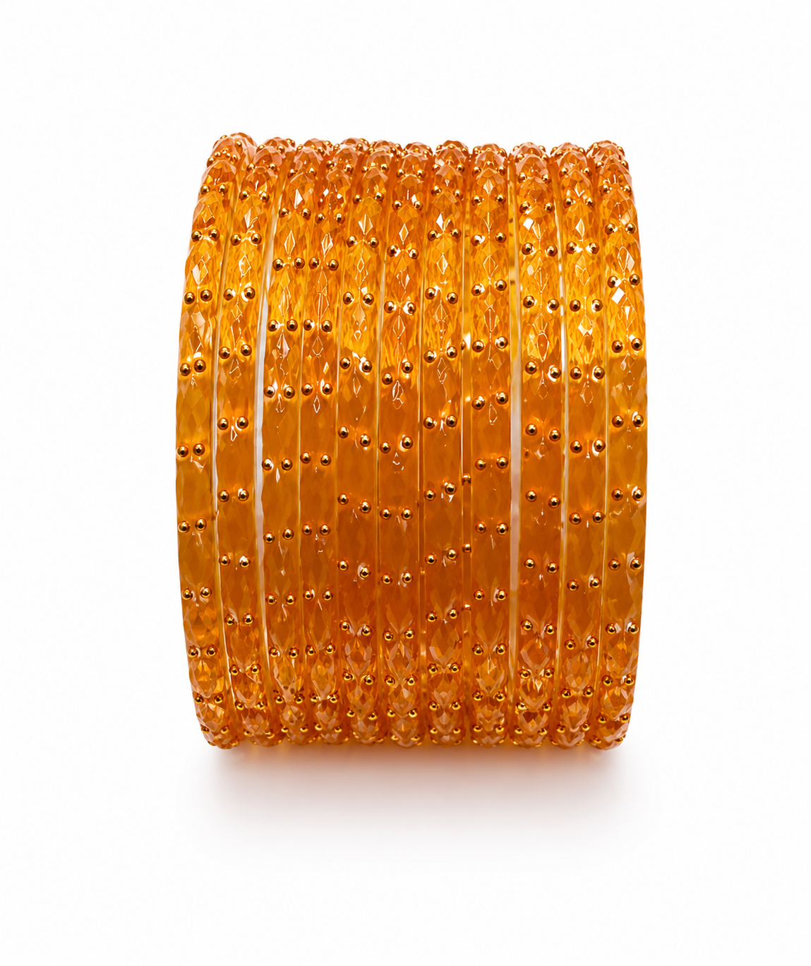 Rain drops bangles | Yellow