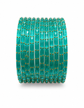 Rain drops bangles | Aqua blue