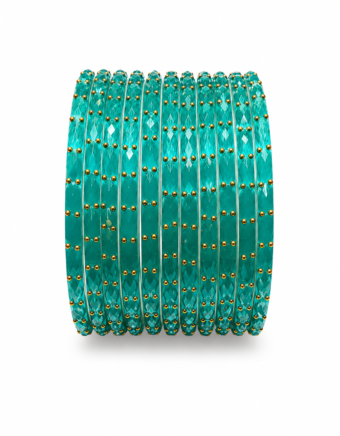 Rain drops bangles | Aqua blue