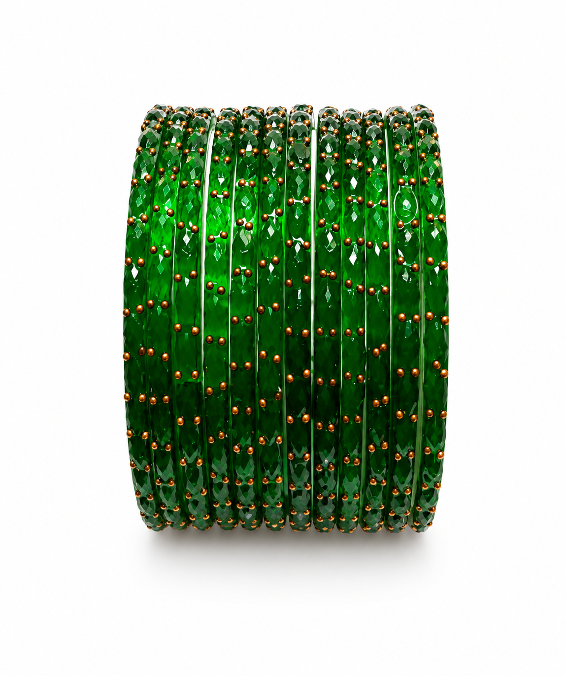 Rain drops bangles | Parrot green