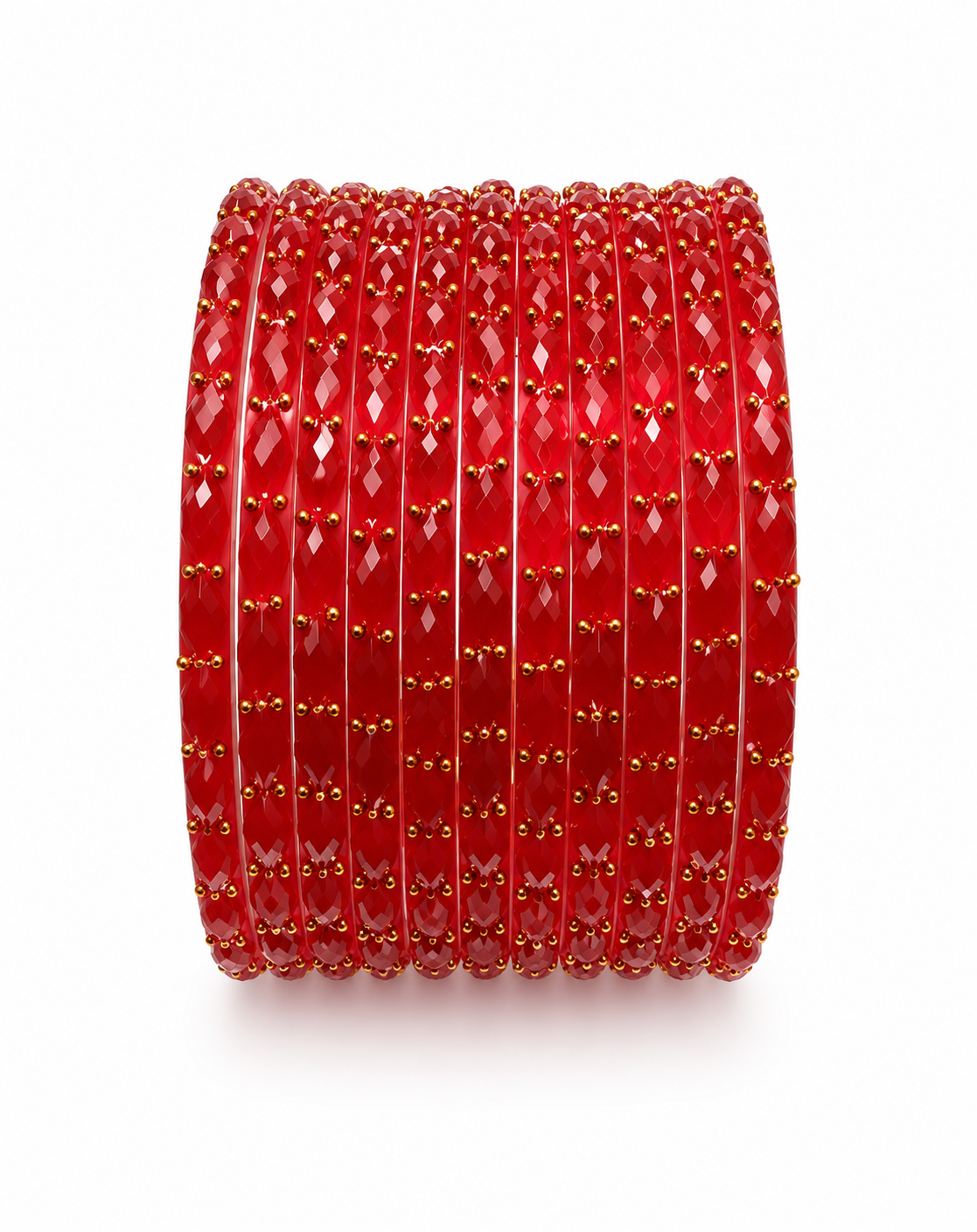 Rain drops bangles | Red