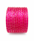 Rain drops Bangles | Rani pink