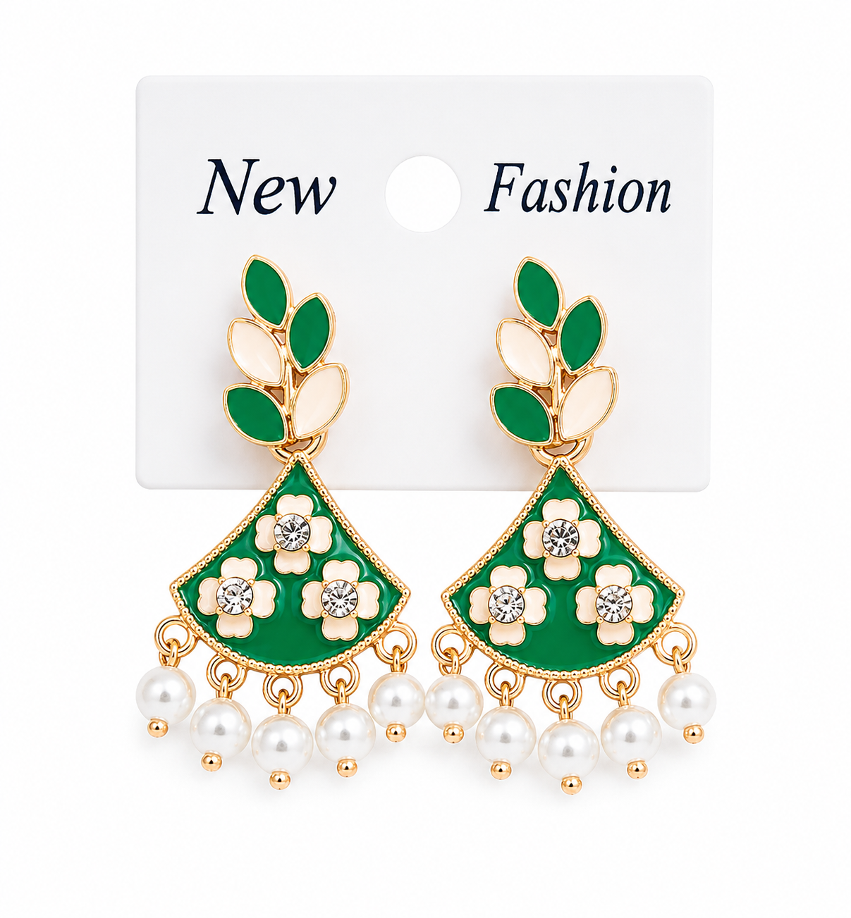 Elegant gold-tone drop earrings