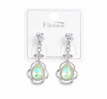 Elegant silver-tone drop earrings