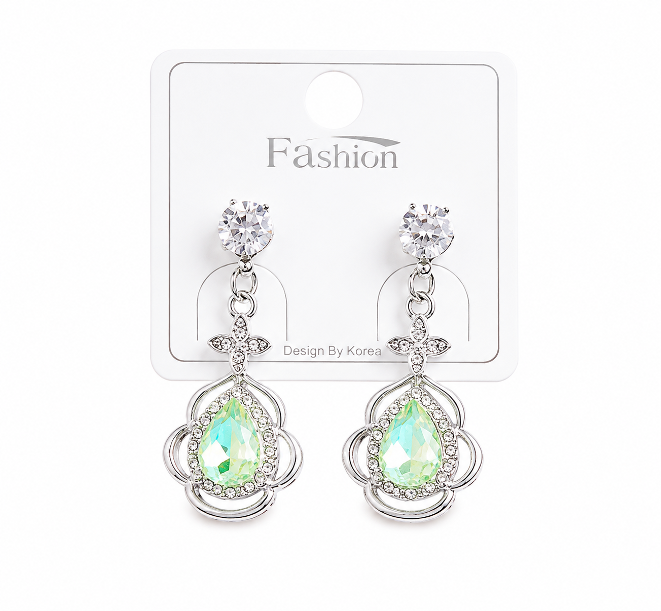 Elegant silver-tone drop earrings
