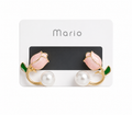Elegant rosebud earrings