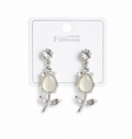 Delicate silver-tone earrings