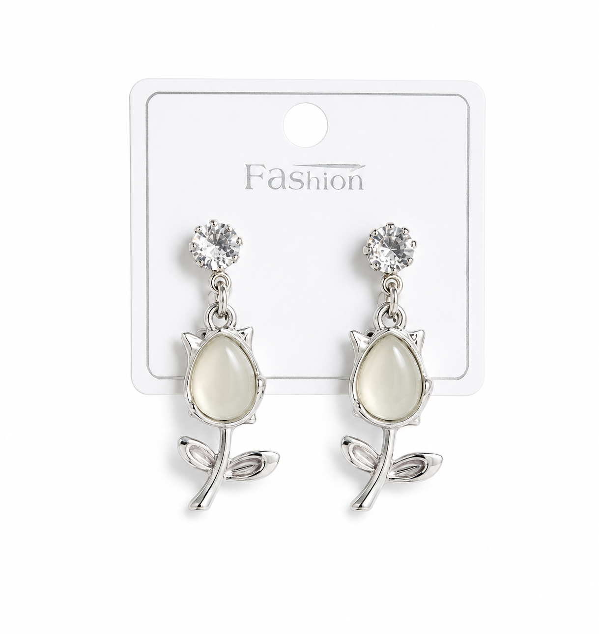 Delicate silver-tone earrings