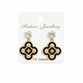 Elegant gold and crystal earrings