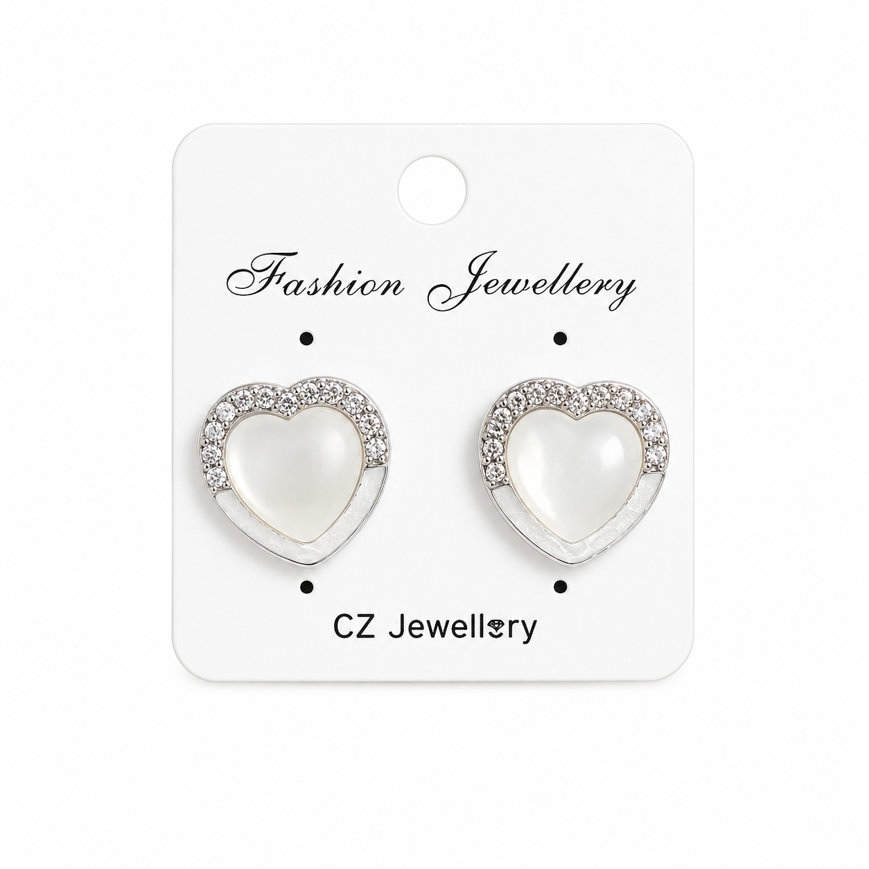 Elegant heart-shaped earrings