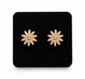 Elegant gold flower stud