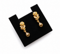 Elegant gold drop earrings - Push back