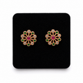 Elegant floral stud earrings