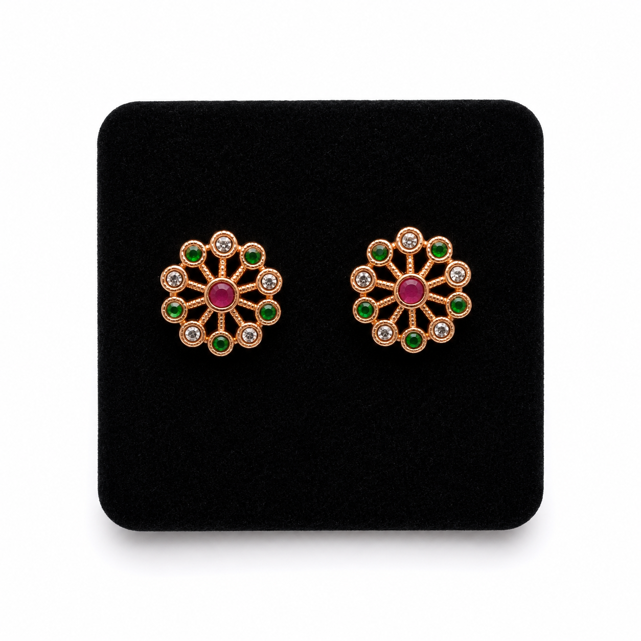 Elegant floral stud earrings
