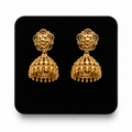 Elegant gold jhumka earrings - small